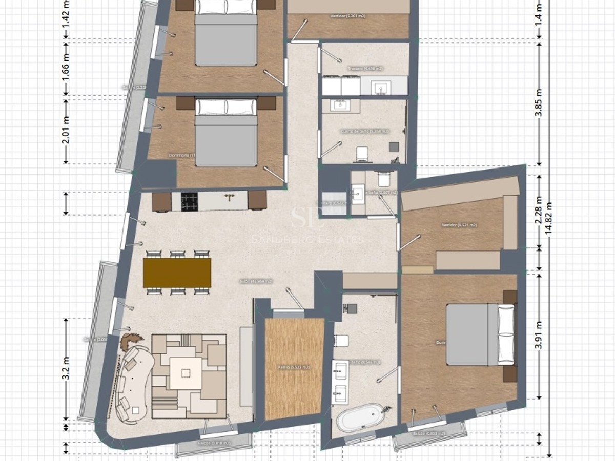 Amplia terraza con piscina infinita, vistas panorámicas, mobiliario moderno y exuberante jardín. Ideal para relajación y entretenimiento.