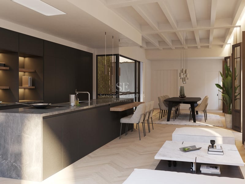 Vaste terrasse avec piscine à débordement, vue panoramique sur la mer, mobilier moderne et design minimaliste. Idéal pour la détente et le plaisir.